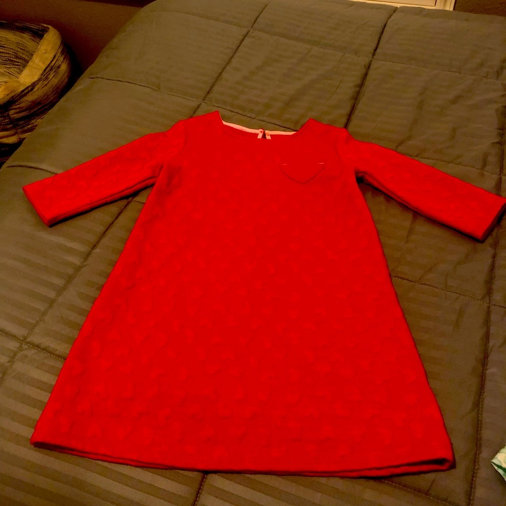 Girls Textured Red Dress Size 5T